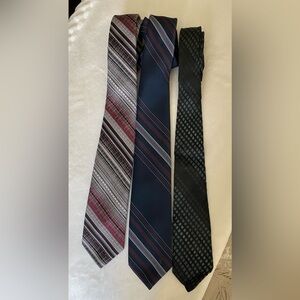 Elegant Men's Tie Set - Black, Navy, and Red